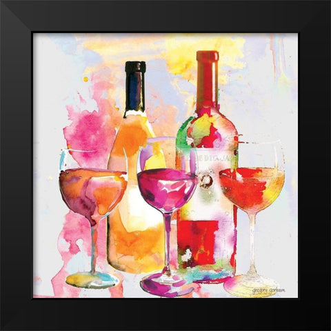 Nouveau Wines I Black Modern Wood Framed Art Print by Gorham, Gregory