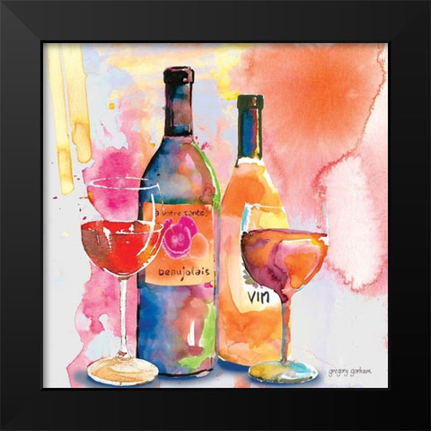 Nouveau Wines II Black Modern Wood Framed Art Print by Gorham, Gregory