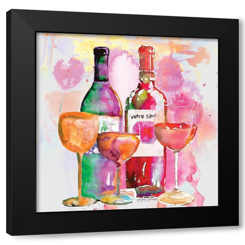 Nouveau Wines III Black Modern Wood Framed Art Print by Gorham, Gregory