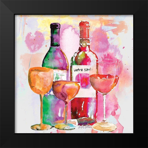 Nouveau Wines III Black Modern Wood Framed Art Print by Gorham, Gregory