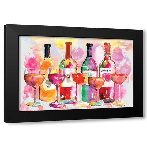 Nouveau Wines IV Black Modern Wood Framed Art Print with Double Matting by Gorham, Gregory