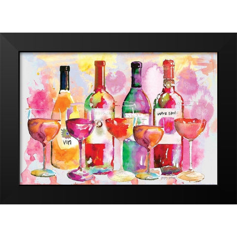 Nouveau Wines IV Black Modern Wood Framed Art Print by Gorham, Gregory