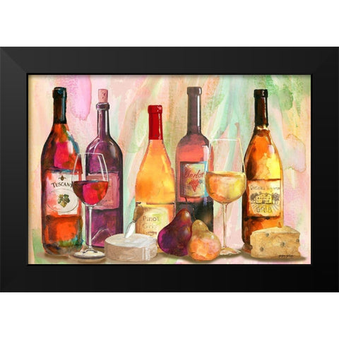 Table Wines III Black Modern Wood Framed Art Print by Gorham, Gregory
