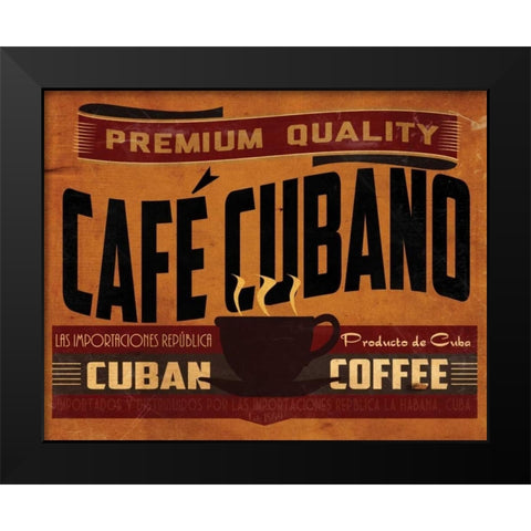 Cuban Coffee Black Modern Wood Framed Art Print by Giacopelli, Jason