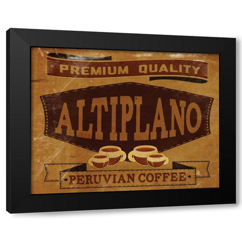 Peruvian Coffee Black Modern Wood Framed Art Print with Double Matting by Giacopelli, Jason