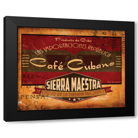 Cafe Cubano Black Modern Wood Framed Art Print with Double Matting by Giacopelli, Jason