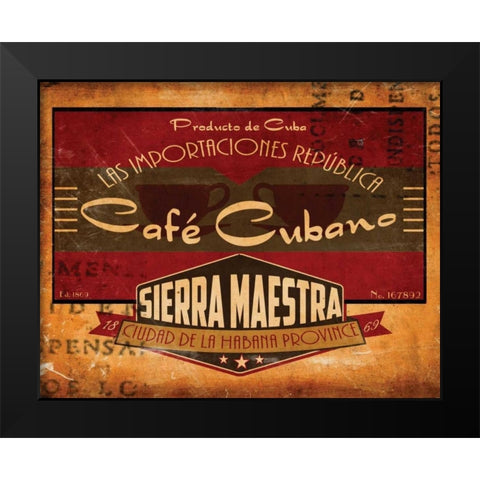 Cafe Cubano Black Modern Wood Framed Art Print by Giacopelli, Jason
