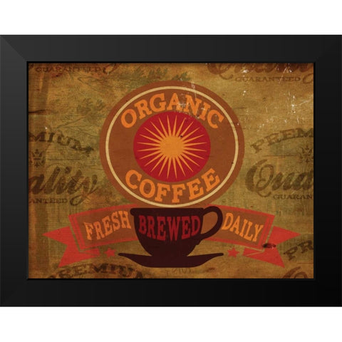 Organic Coffee Black Modern Wood Framed Art Print by Giacopelli, Jason