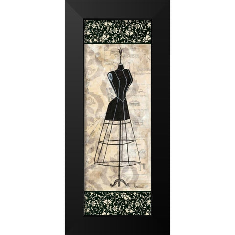 Dress Form Panel I Black Modern Wood Framed Art Print by Guinn, Katie