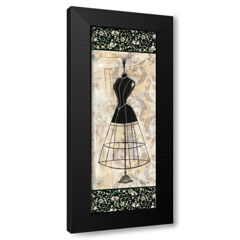 Dress Form Panel II Black Modern Wood Framed Art Print with Double Matting by Guinn, Katie