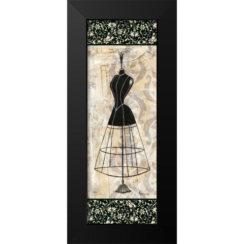 Dress Form Panel II Black Modern Wood Framed Art Print by Guinn, Katie