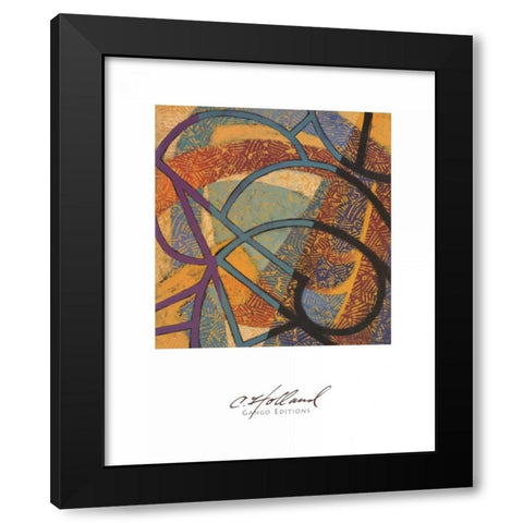 Urban Puzzle I Black Modern Wood Framed Art Print with Double Matting by Holland, Cynthia