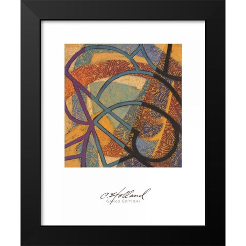 Urban Puzzle I Black Modern Wood Framed Art Print by Holland, Cynthia