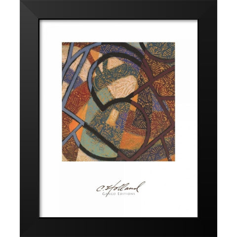 Urban Puzzle II Black Modern Wood Framed Art Print by Holland, Cynthia
