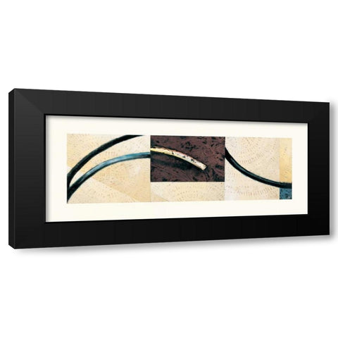 Line and Verse #II6 Black Modern Wood Framed Art Print with Double Matting by Holland, Cynthia