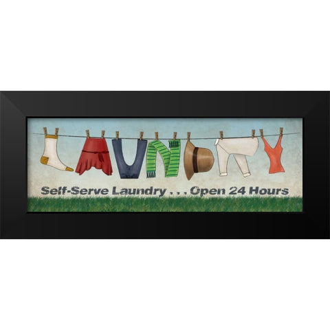 Laundry Black Modern Wood Framed Art Print by Harbick, N