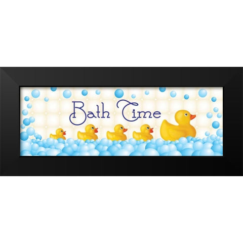 Bath Time Black Modern Wood Framed Art Print by Harbick, N