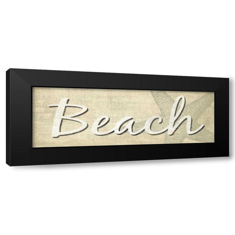 Beach Black Modern Wood Framed Art Print with Double Matting by Harbick, N