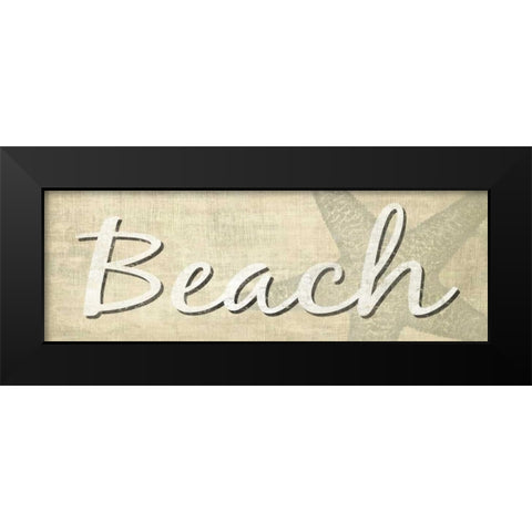 Beach Black Modern Wood Framed Art Print by Harbick, N