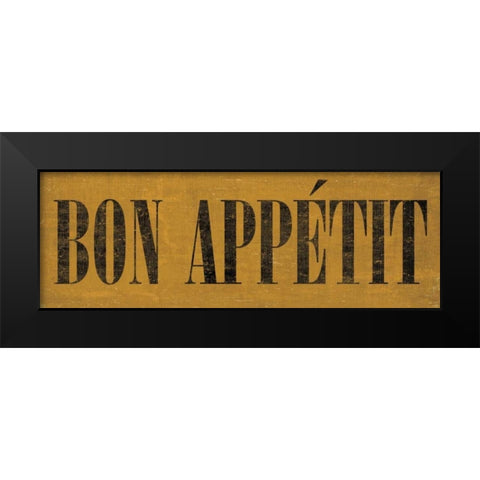 Bon Appetit IV Black Modern Wood Framed Art Print by Harbick, N