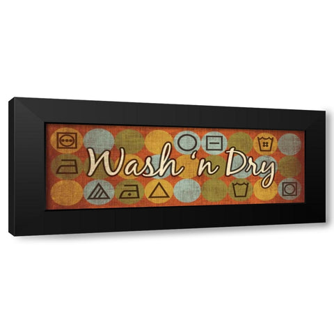 Laundry Symbols Panel II Black Modern Wood Framed Art Print with Double Matting by Harbick, N