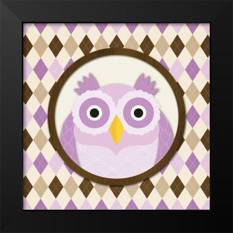 O is for Owl IV Black Modern Wood Framed Art Print by Harbick, N