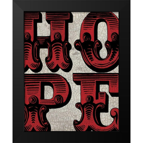 Hope Sign Black Modern Wood Framed Art Print by Harbick, N