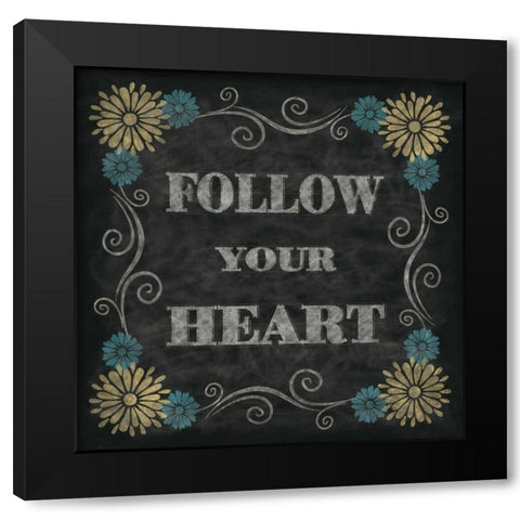 Chalkboard Inspirations I Black Modern Wood Framed Art Print by Harbick, N