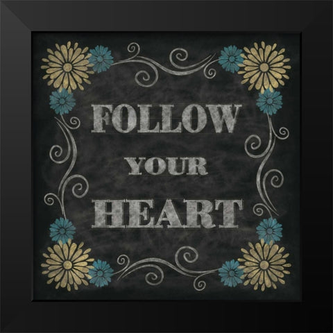Chalkboard Inspirations I Black Modern Wood Framed Art Print by Harbick, N