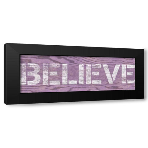 Purple Believe Black Modern Wood Framed Art Print by Harbick, N