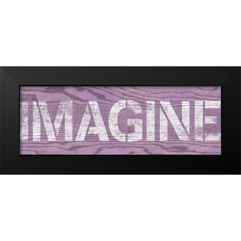 Purple Imagine Black Modern Wood Framed Art Print by Harbick, N