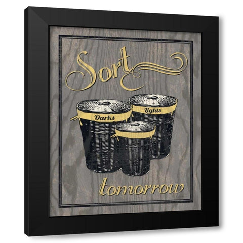 Sort - Gray Black Modern Wood Framed Art Print with Double Matting by Harbick, N.