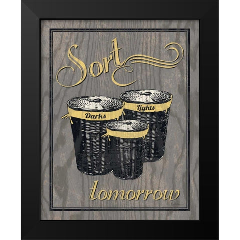 Sort - Gray Black Modern Wood Framed Art Print by Harbick, N.