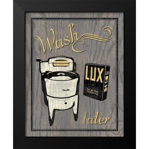 Wash - Gray Black Modern Wood Framed Art Print by Harbick, N.