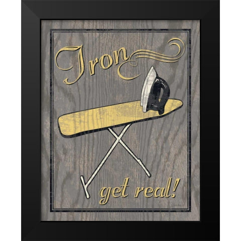 Iron - Gray Black Modern Wood Framed Art Print by Harbick, N.