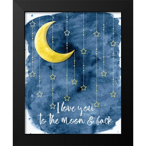 Love You I Black Modern Wood Framed Art Print by Harbick, N.