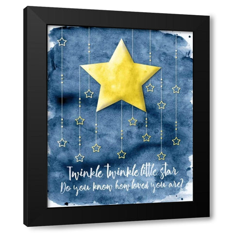 Love You II Black Modern Wood Framed Art Print with Double Matting by Harbick, N.