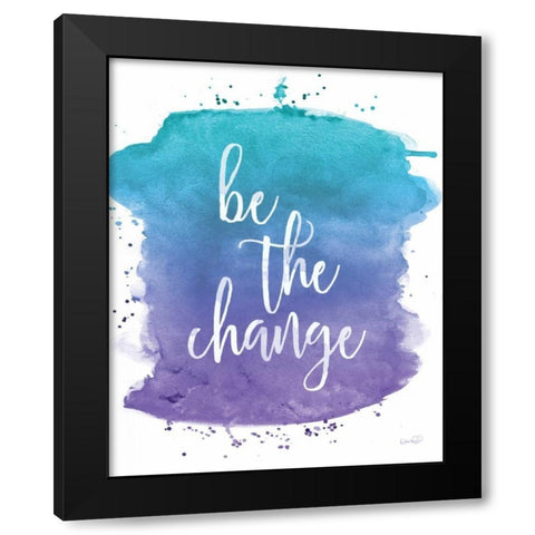 Be the Change Black Modern Wood Framed Art Print with Double Matting by Harbick, N.