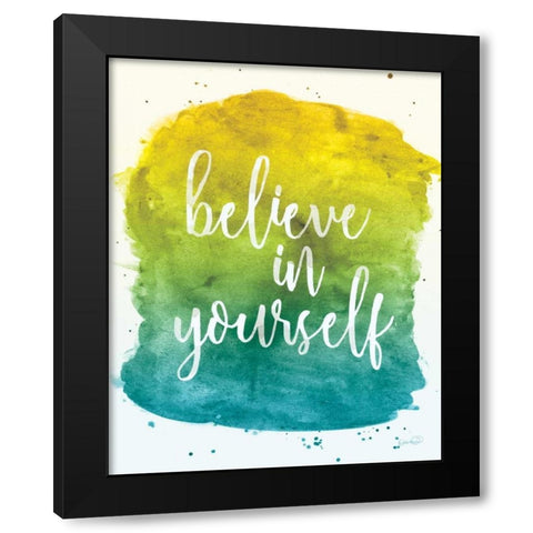 Believe in Yourself Black Modern Wood Framed Art Print with Double Matting by Harbick, N.