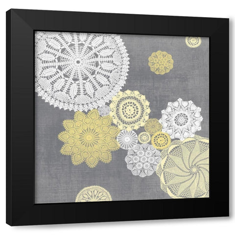 Elegance in Yellow VI Black Modern Wood Framed Art Print by Harbick, N.