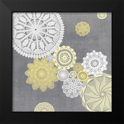 Elegance in Yellow VI Black Modern Wood Framed Art Print by Harbick, N.