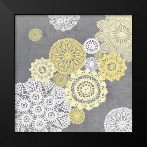 Elegance in Yellow VII Black Modern Wood Framed Art Print by Harbick, N.