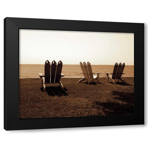 Adirondack Chairs II Black Modern Wood Framed Art Print by Hausenflock, Alan