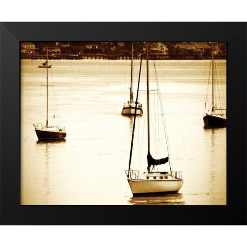 St. Augustine Harbor I Black Modern Wood Framed Art Print by Hausenflock, Alan