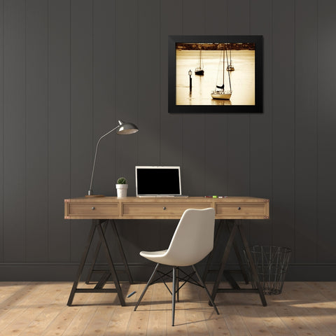 St. Augustine Harbor II Black Modern Wood Framed Art Print by Hausenflock, Alan