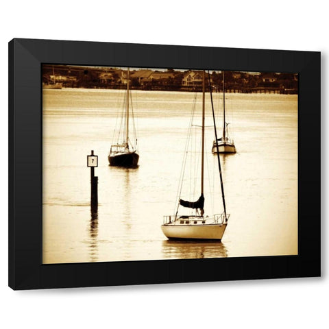 St. Augustine Harbor II Black Modern Wood Framed Art Print by Hausenflock, Alan