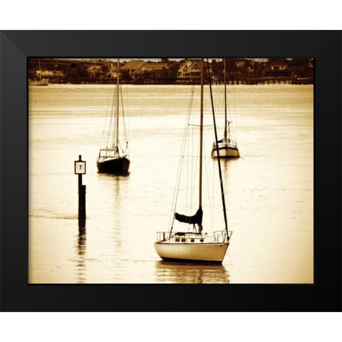 St. Augustine Harbor II Black Modern Wood Framed Art Print by Hausenflock, Alan