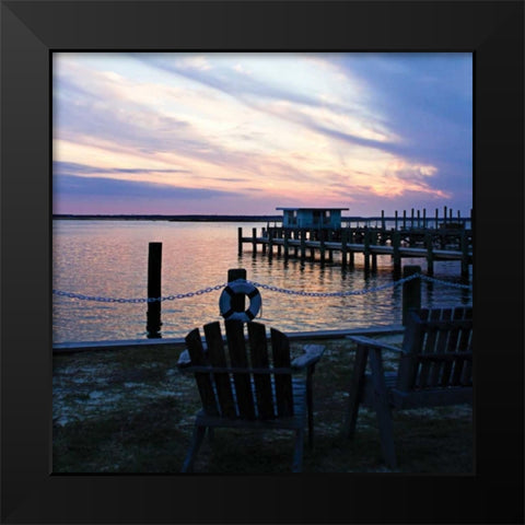 Dockside Park I Black Modern Wood Framed Art Print by Hausenflock, Alan