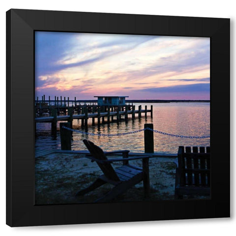 Dockside Park II Black Modern Wood Framed Art Print with Double Matting by Hausenflock, Alan