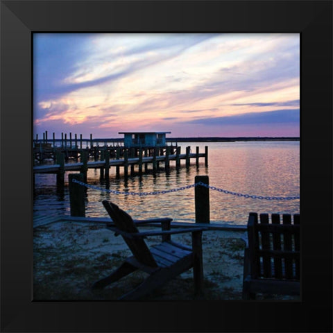 Dockside Park II Black Modern Wood Framed Art Print by Hausenflock, Alan